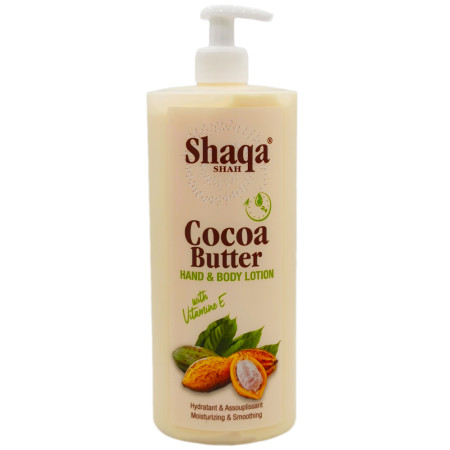 Shaqa Shah Lotion au Beurre de Cacao pour les Mains et le Corps - 32 oz (946 ml)