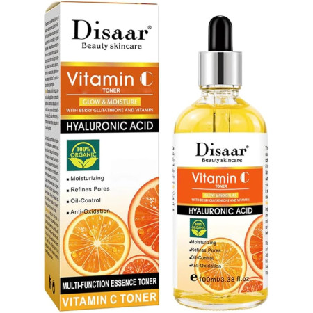 DISAAR BEAUTY Sérum Facial Hydratant Anti-Âge à la Vitamine C et Acide Hyaluronique - 30ML