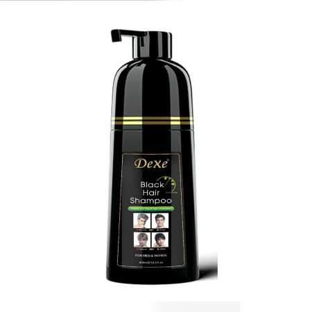 Shampooing Instantané pour Cheveux Noirs 3-en-1 - Teinture et Soin Durable 30 Jours